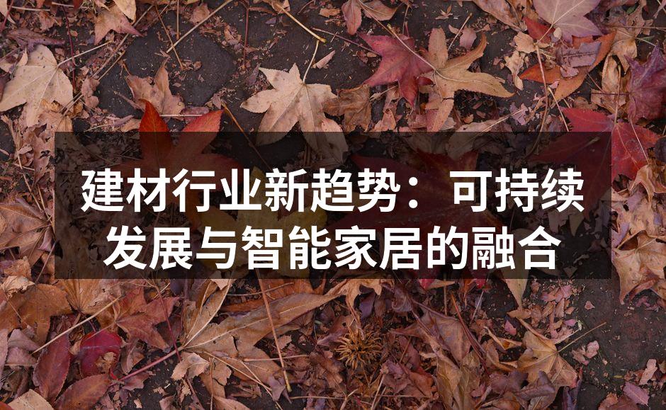 可持续材料应用于现代家居