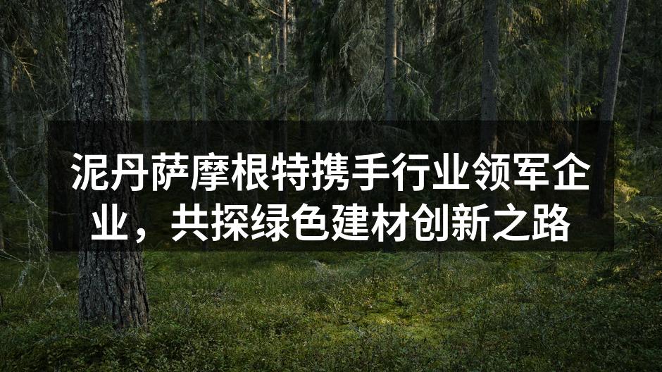 泥丹萨摩根特与行业领军企业共同探讨绿色建材